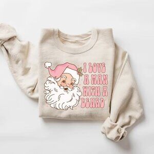 Funny Santa Beard Sweatshirt Cute Christmas Sweatshirt 24